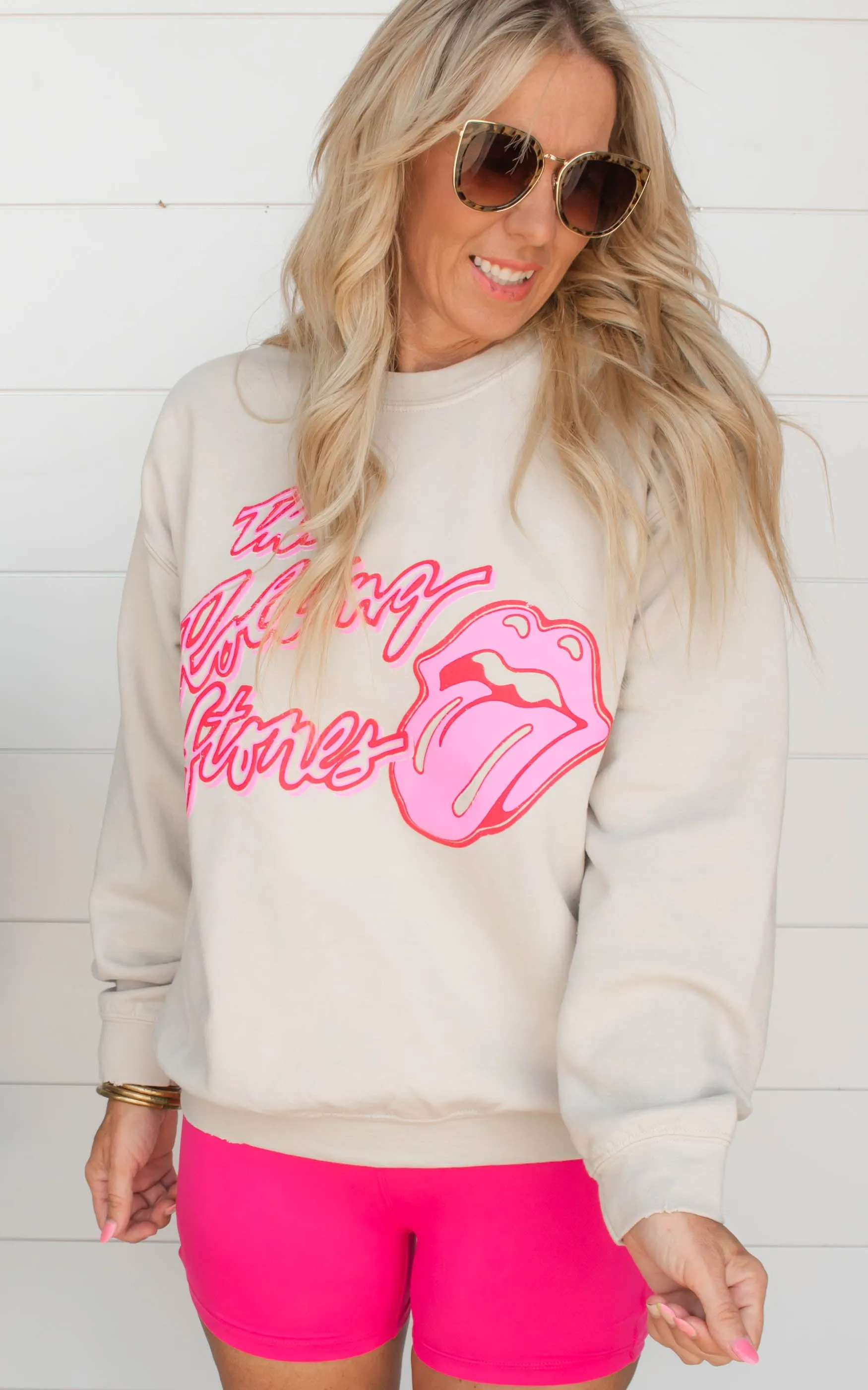 Rolling Stones Malibu Puff Ink Thrifted Sweatshirt | FINAL SALE