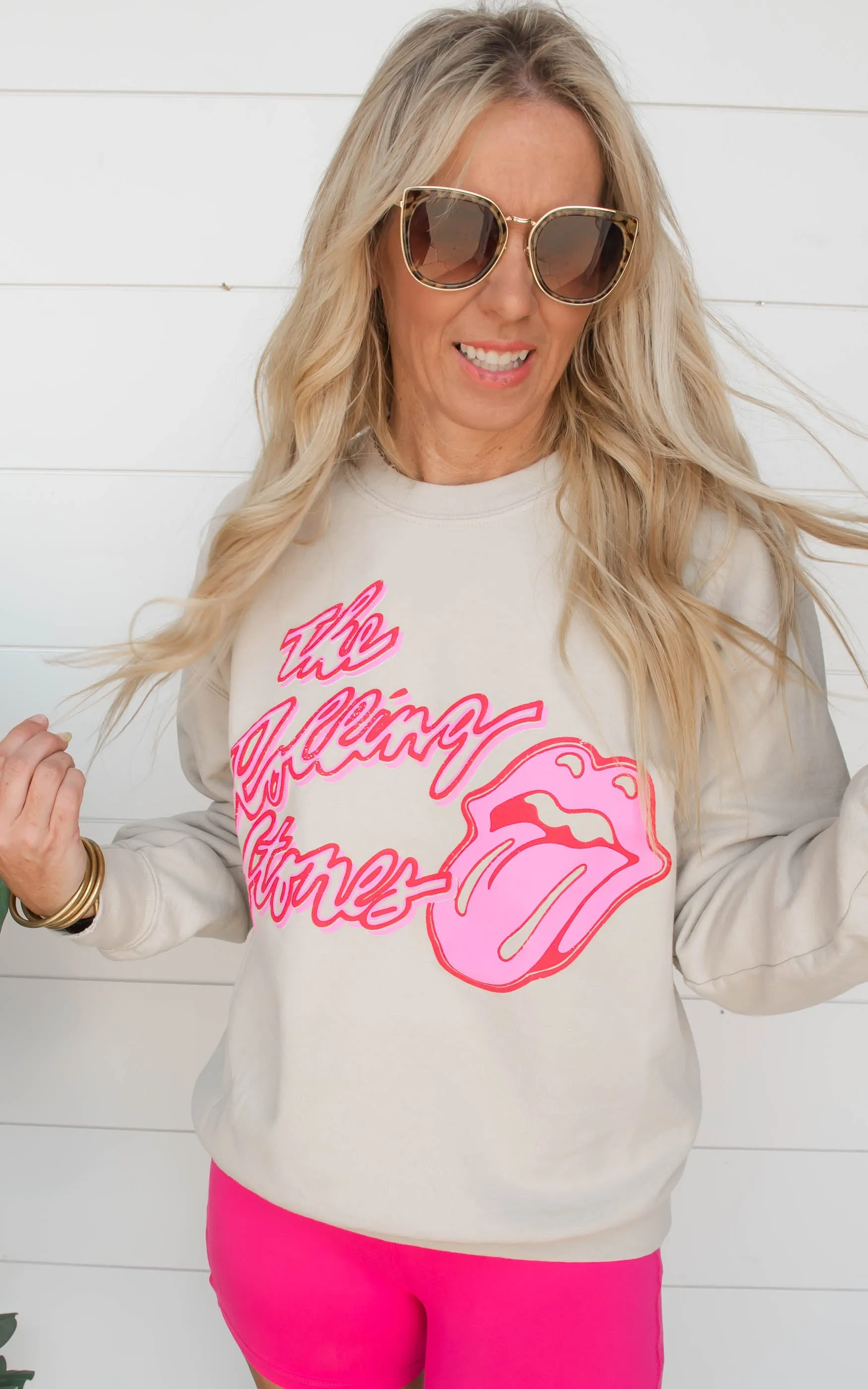 Rolling Stones Malibu Puff Ink Thrifted Sweatshirt | FINAL SALE