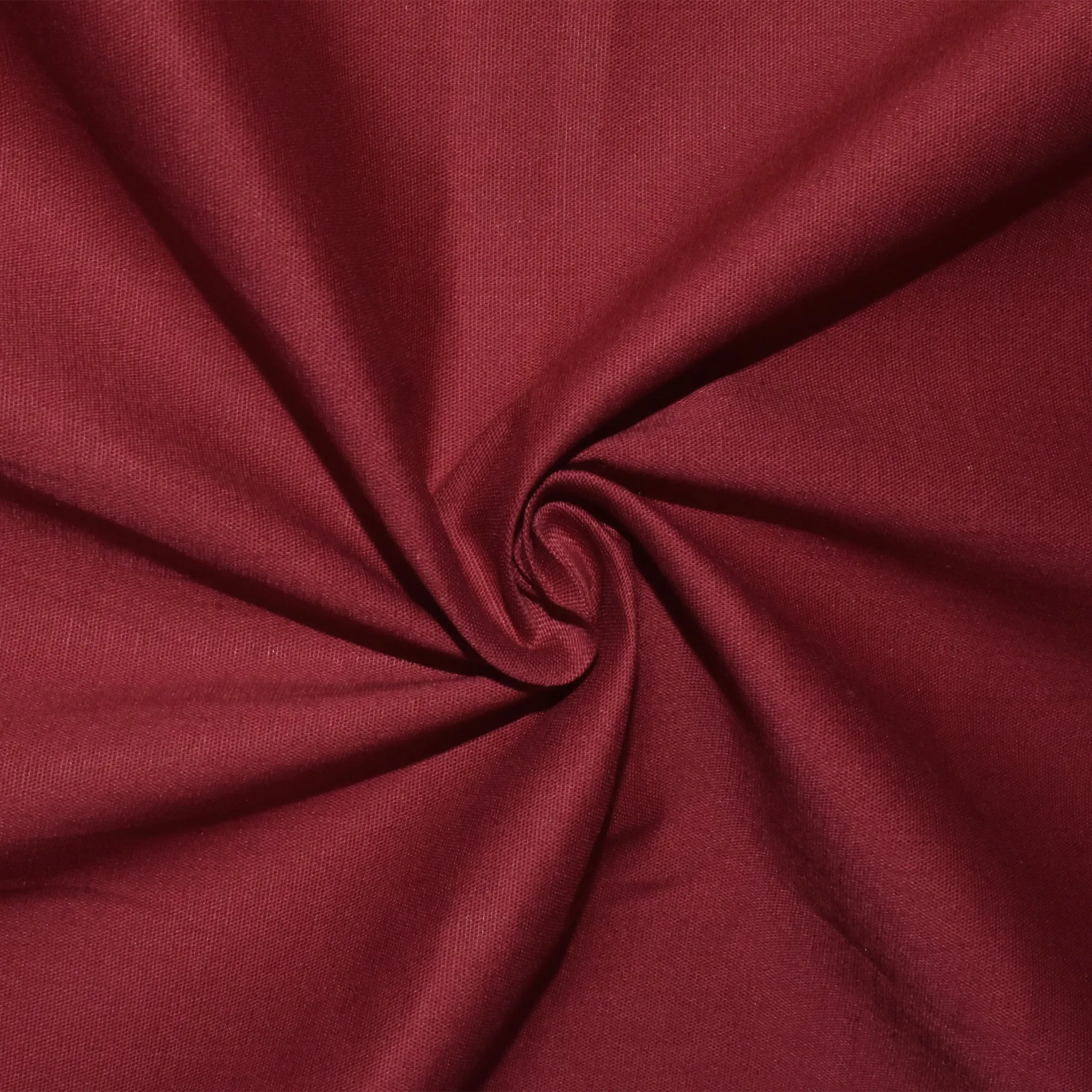 Ruby Red Poplin Stretch Woven Fabric