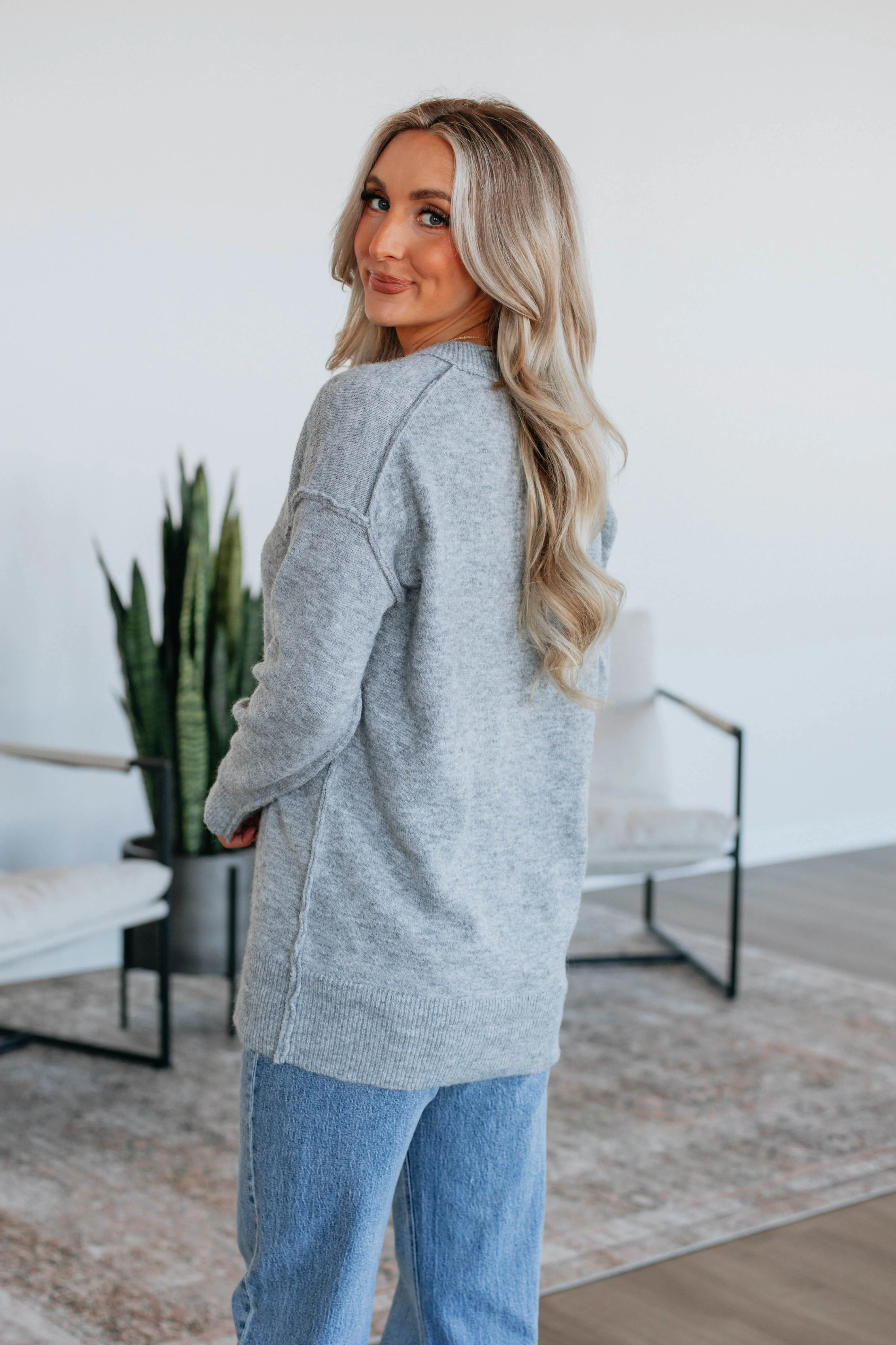 Shenia Oversized Sweater - Heather Grey