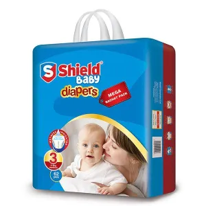 SHIELD BABY DIAPERS 3 62PCS