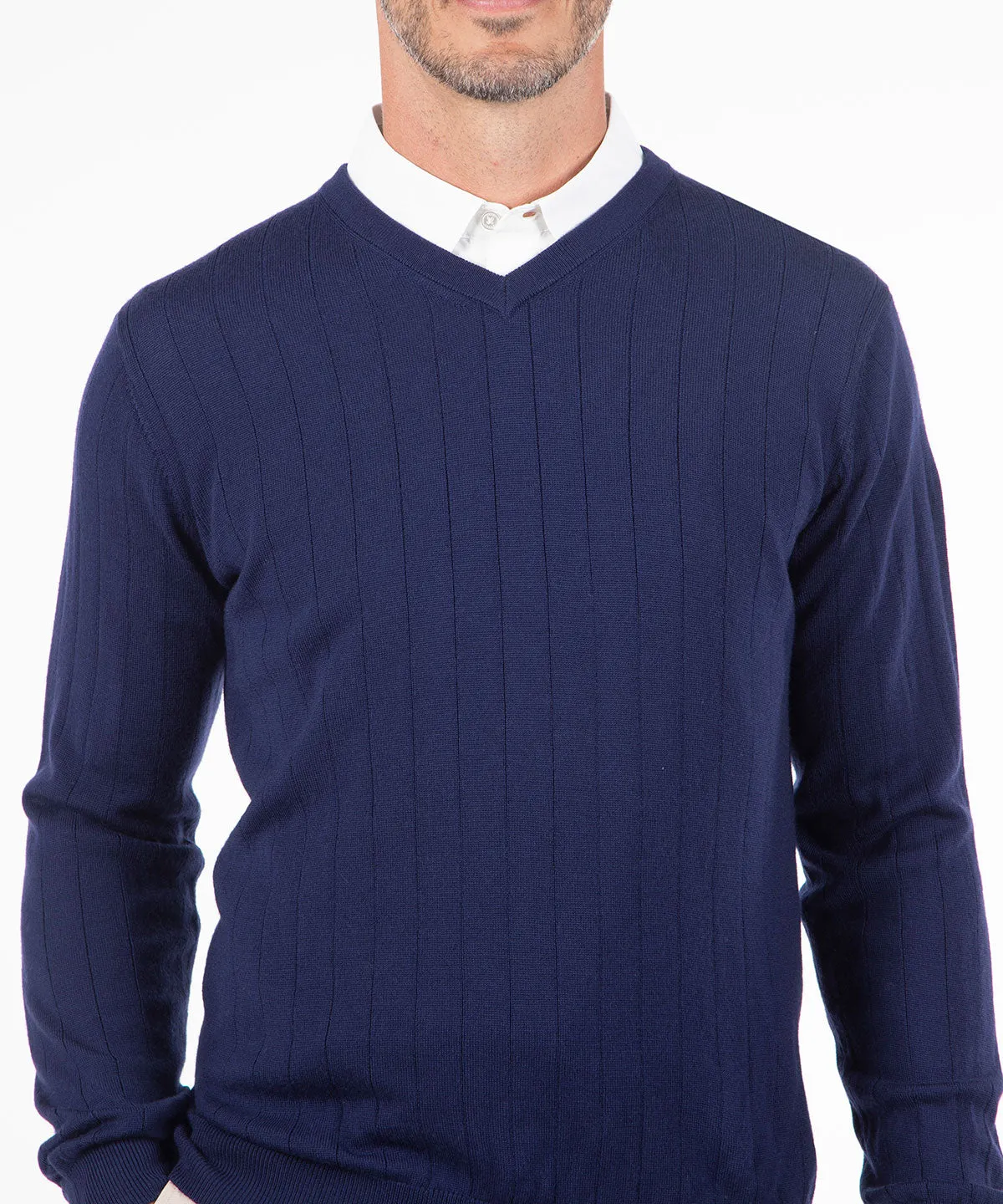 Signature Merino V-neck Pullover Sweater