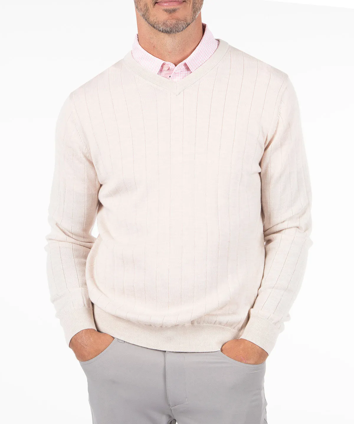 Signature Merino V-neck Pullover Sweater