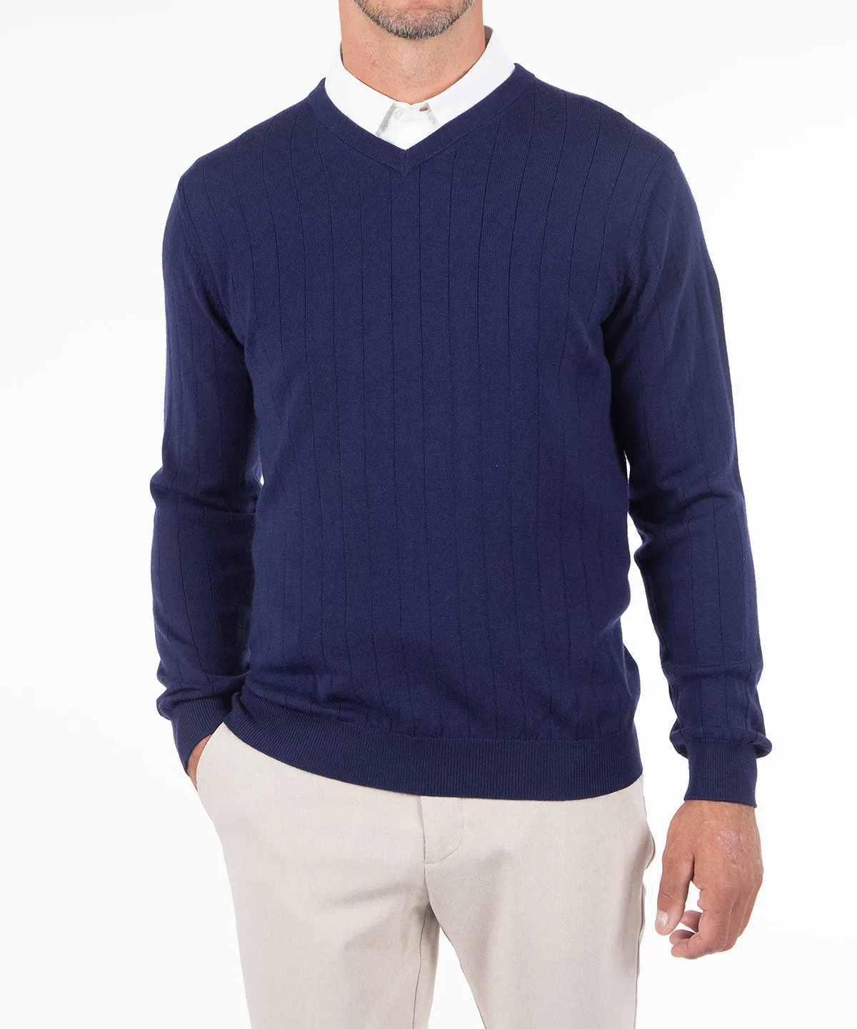 Signature Merino V-neck Pullover Sweater