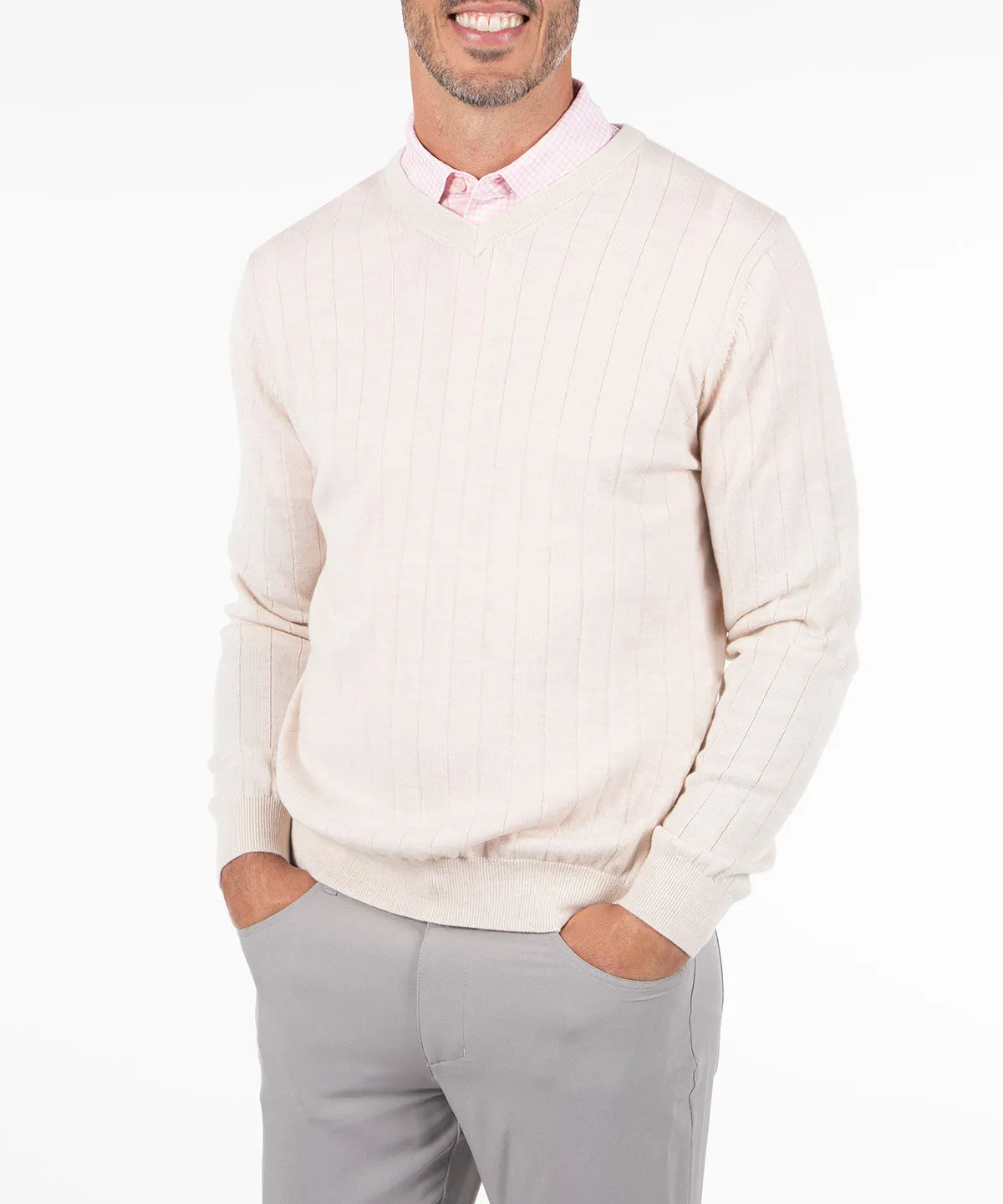 Signature Merino V-neck Pullover Sweater