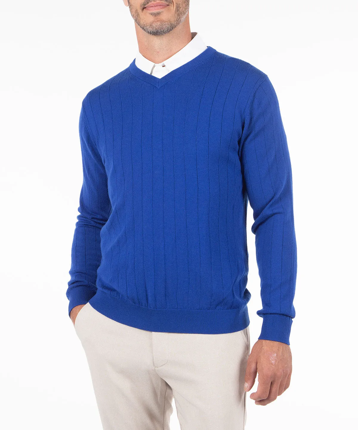 Signature Merino V-neck Pullover Sweater