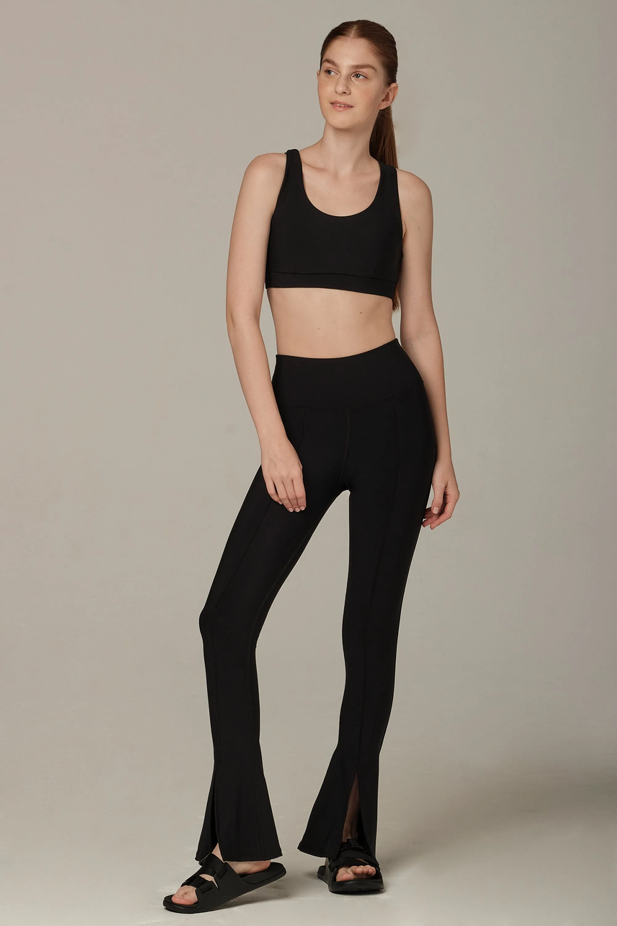 Slit Smart Black-S Pants (FINAL SALE)