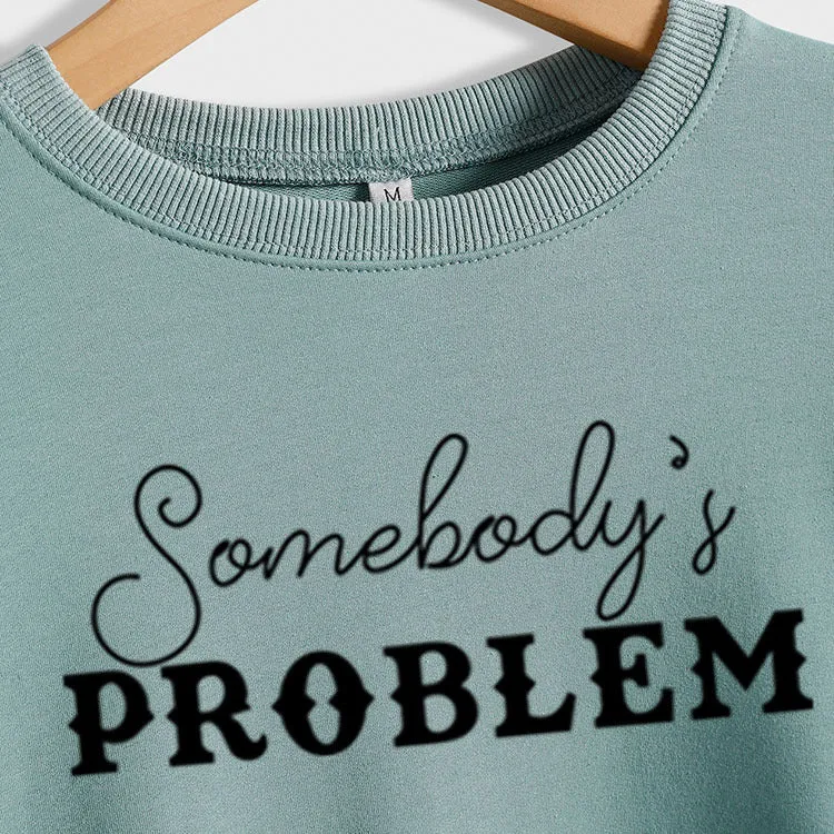 Somebody's Profit Letter Loose Fashion Sweater Women's Long Sleeve