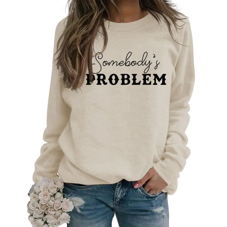 Somebody's Profit Letter Loose Fashion Sweater Women's Long Sleeve