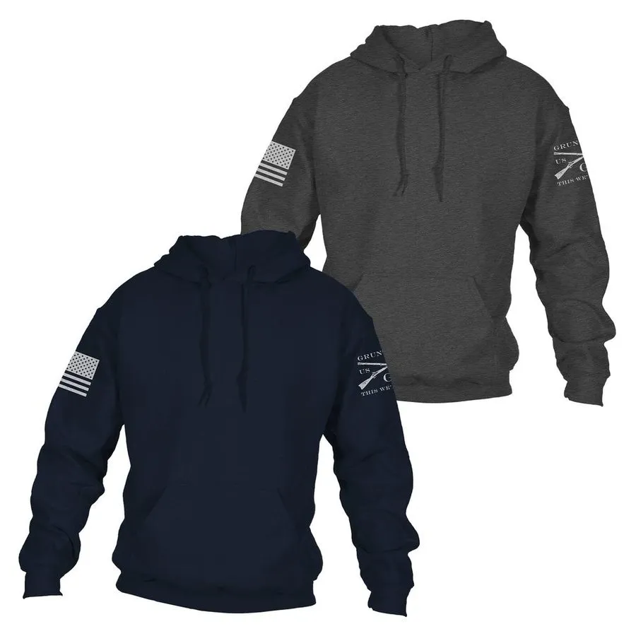 Standard Issue Core Basic Hoodie 2 Pack - Navy & Dark Heather Gray