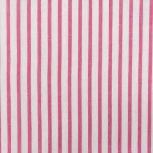 Sweet Pink-White Stripe Cotton Lawn Woven Fabric