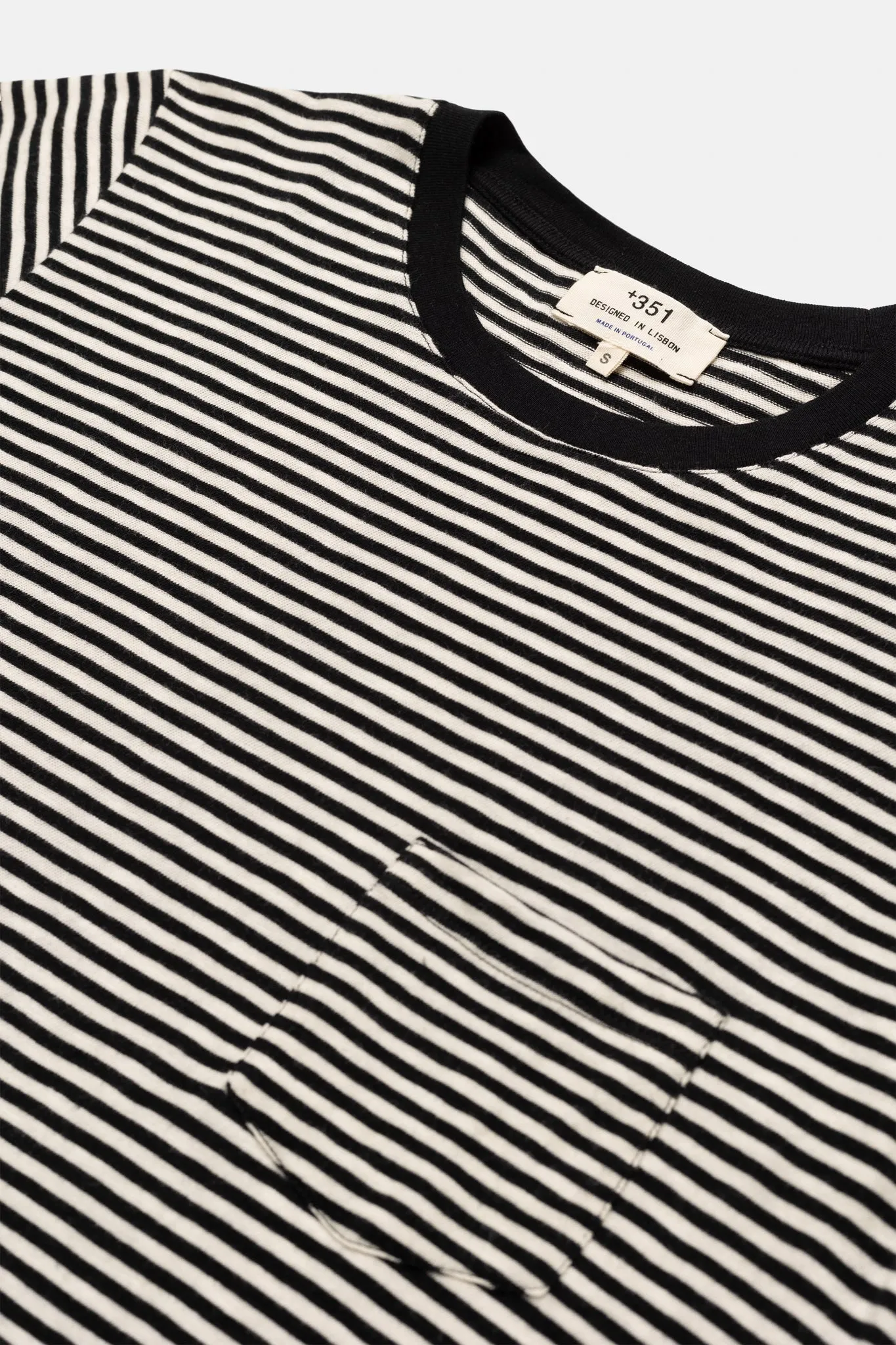 T-SHIRT STRIPES BLACK/OFF-WHITE