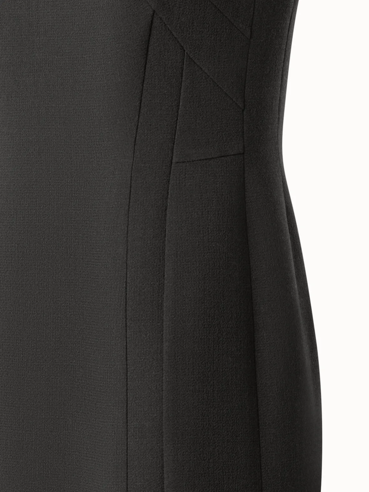 Tailored Sheath Dress in Wool Crêpe Double-Face