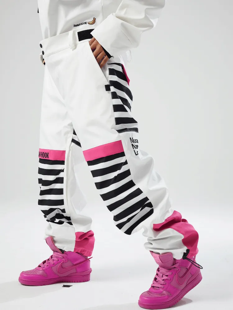 Tolasmik X Banana Hook Premium White Bib Pants - Unisex