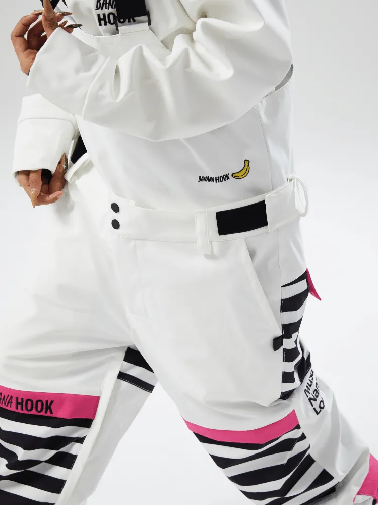 Tolasmik X Banana Hook Premium White Bib Pants - Unisex