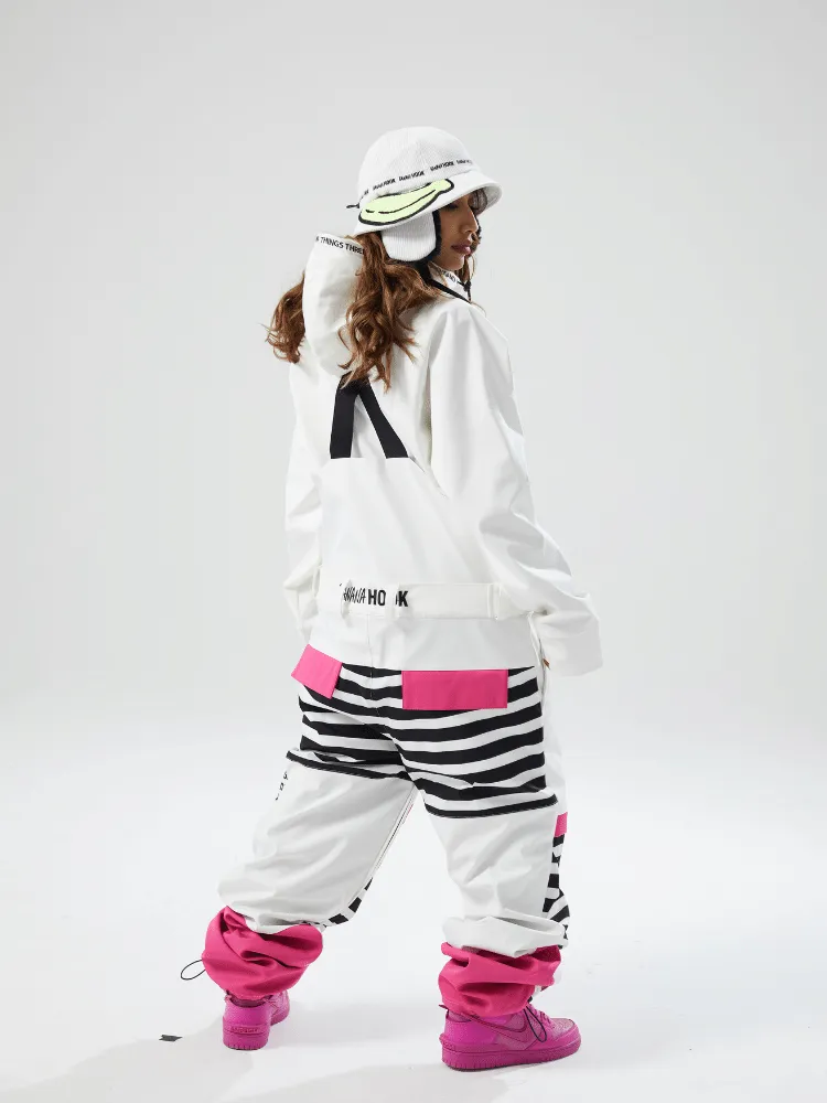 Tolasmik X Banana Hook Premium White Bib Pants - Unisex