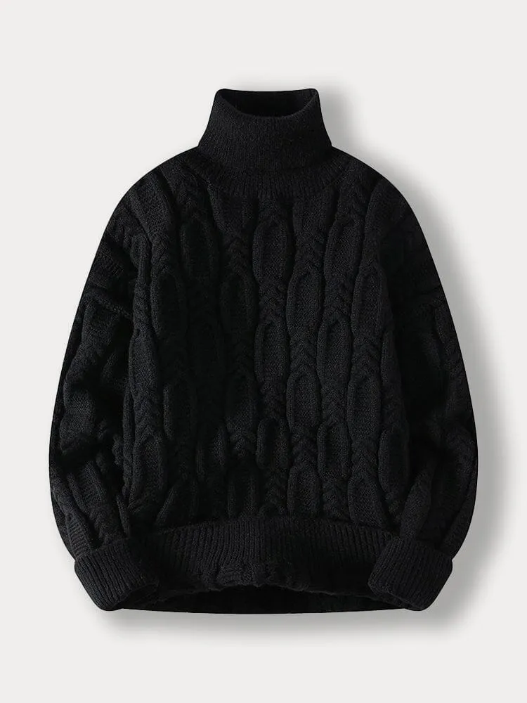 Turtleneck Cable Knit Sweater