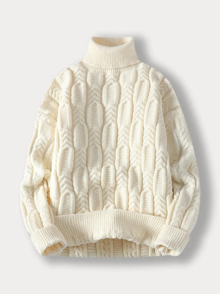 Turtleneck Cable Knit Sweater