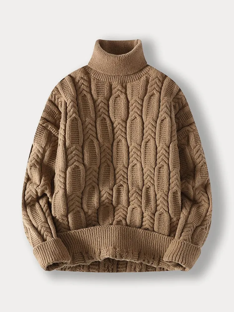 Turtleneck Cable Knit Sweater