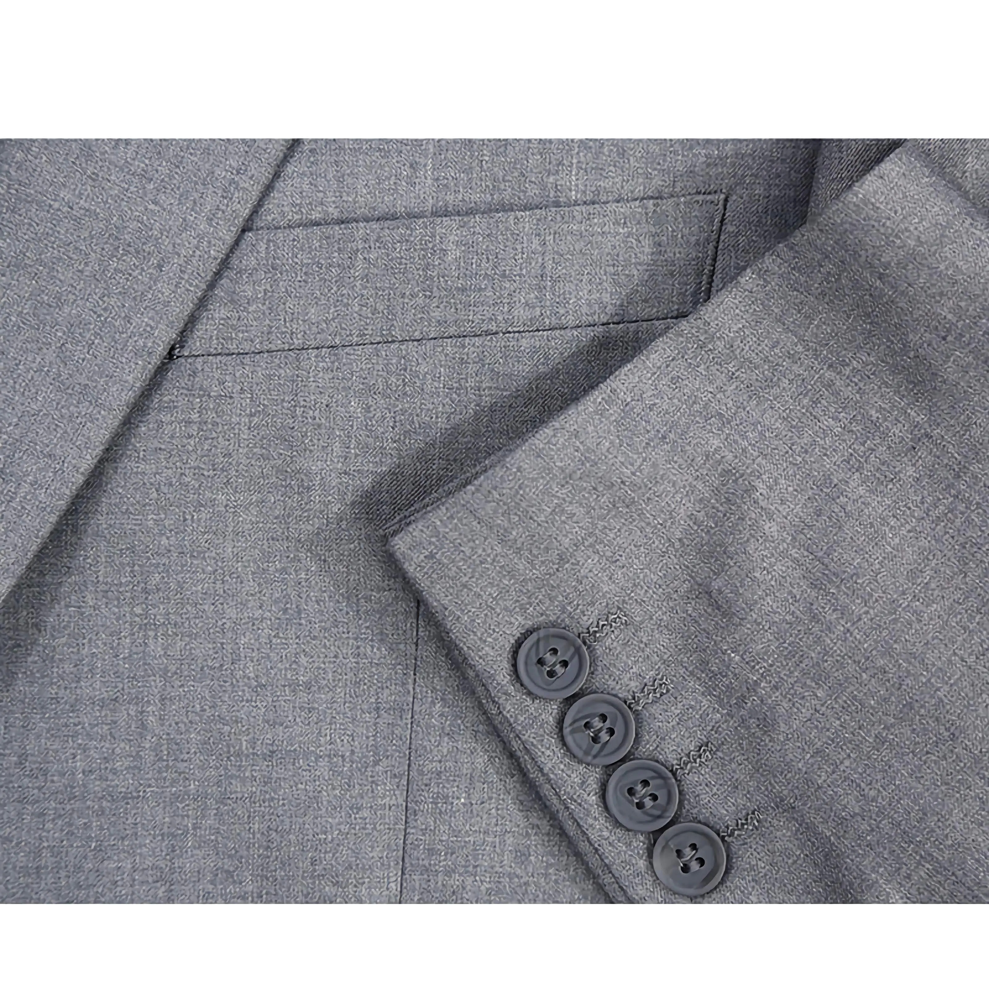 Vanderbilt Collection - Classic 2 Piece Suit 2 Buttons Regular Fit In Gray