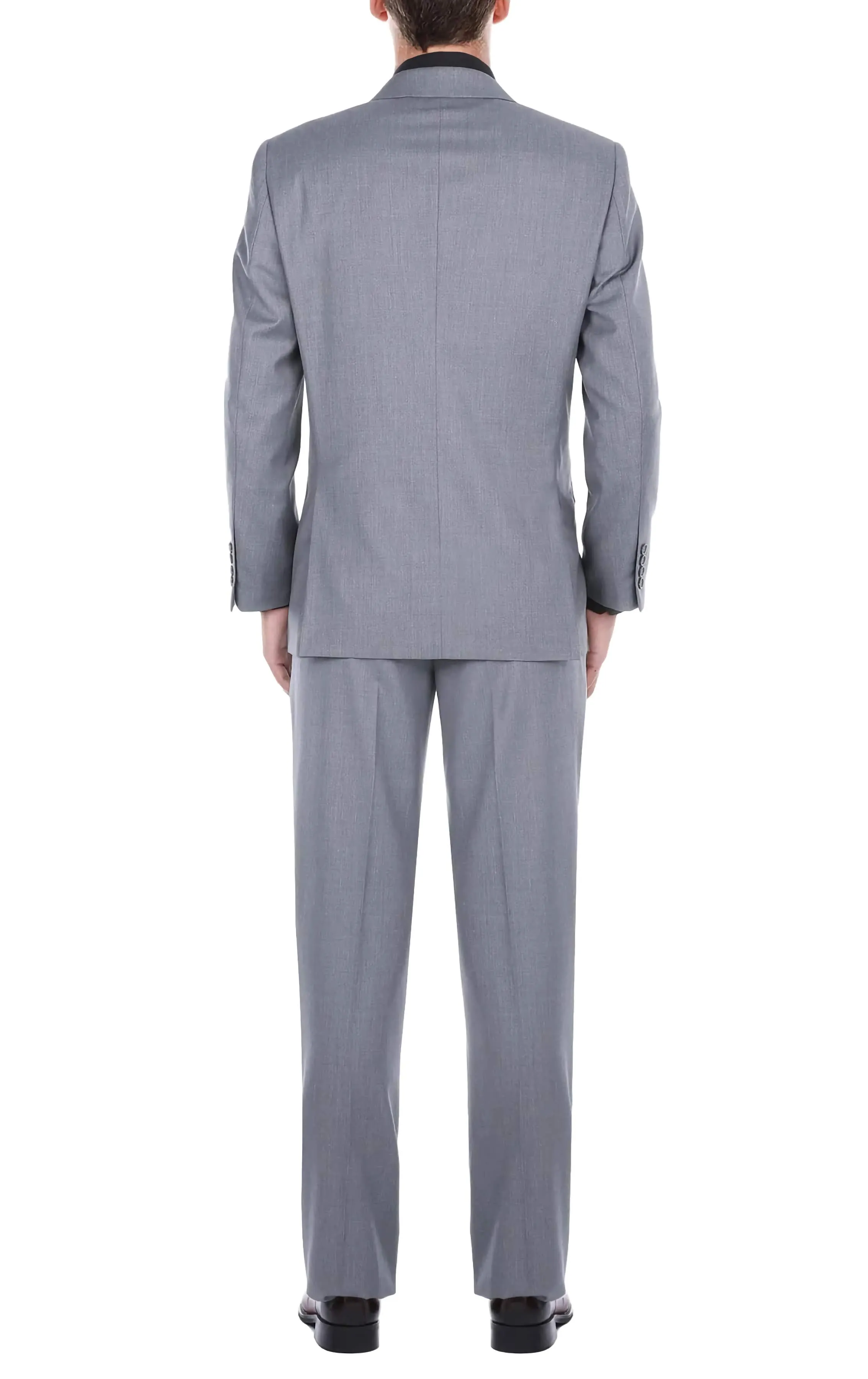 Vanderbilt Collection - Classic 2 Piece Suit 2 Buttons Regular Fit In Gray