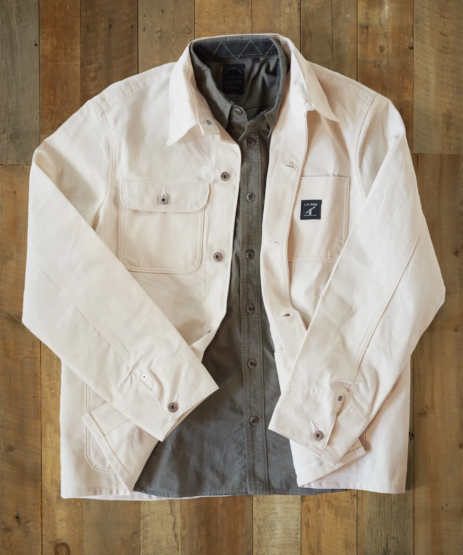 White Drill Chore Coat