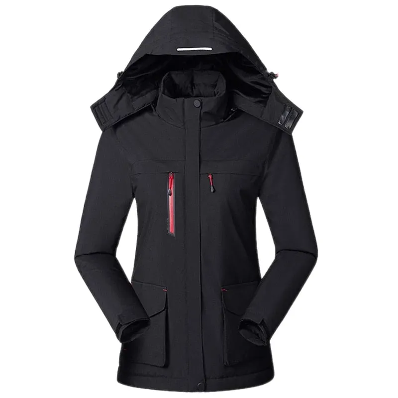 Women Winter Intelligent Heating Jacket USB Charging Women Heated Coat