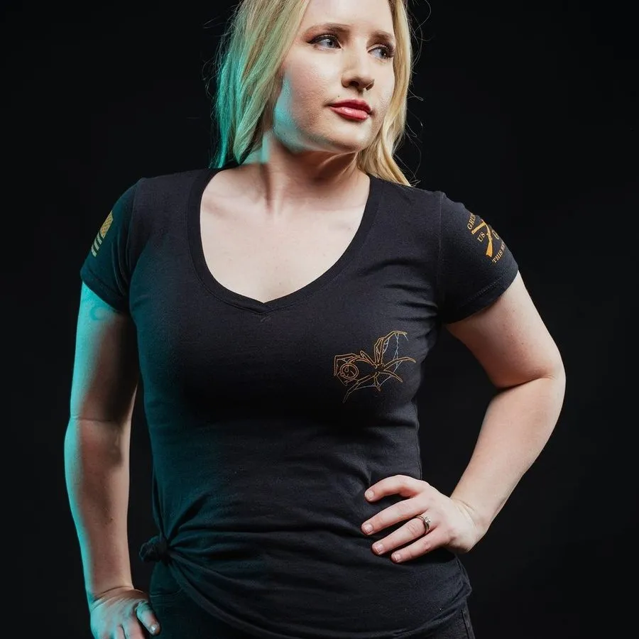 Women's Arachnoblast V-Neck - Black