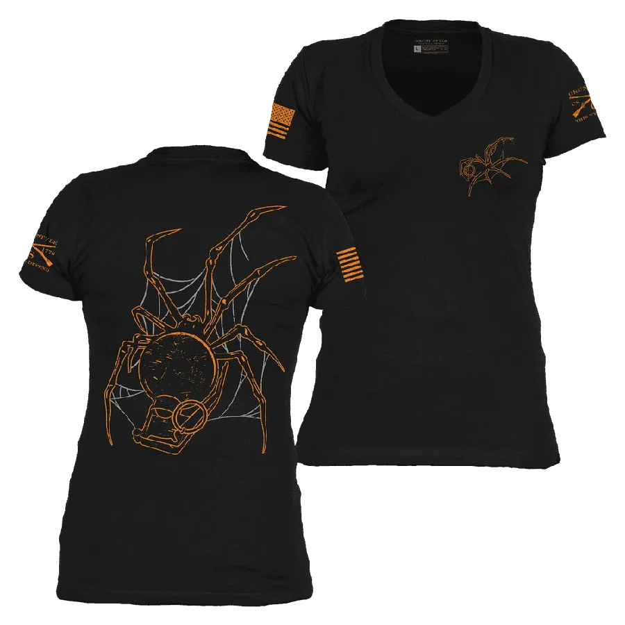 Women's Arachnoblast V-Neck - Black