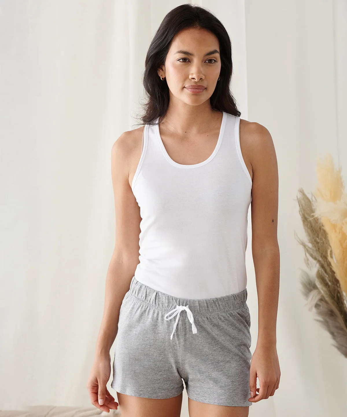 Womens short pyjama set (in a bag) | White/Heather Grey