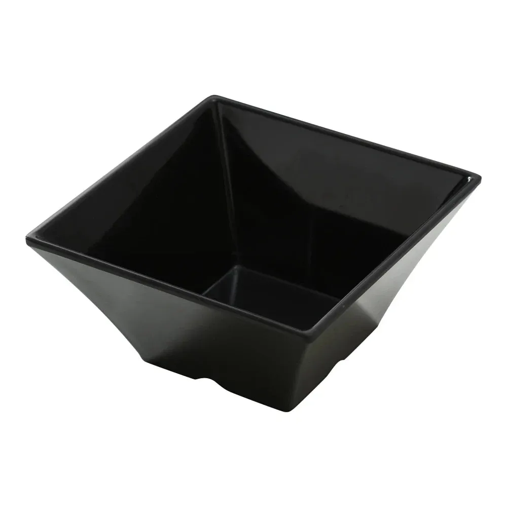 Yanco RM-4106BK 26 Oz Black Melamine Square Salad bowl, Pack of 24